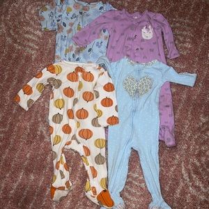 12 month footed onesies